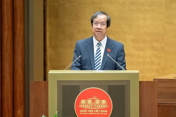 Đại diện bộ Giáo dục công bố dự án sửa đổi về giáo dục