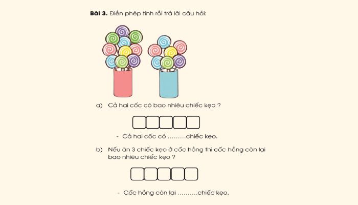 Ví dụ về 1 bài toán có lời văn trong toán tiểu học