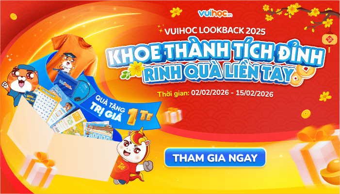 VUIHOC LOOKBACK 2025 - Điểm lại hành trình học tập năm 2025 của con cùng VUIHOC