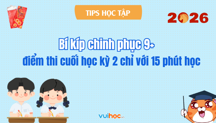Bí kíp chinh phục 9+ điểm thi cuối học kỳ 2 chỉ với 15 phút học trực tuyến mỗi ngày
