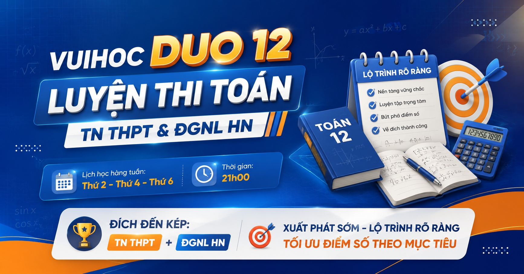 [Duo 12 2026] Luyện thi Toán TN THPT & ĐGNL HN