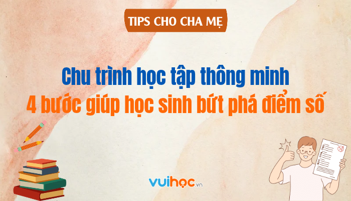 Chu trình học tập thông minh 4 bước giúp học sinh bứt phá điểm số