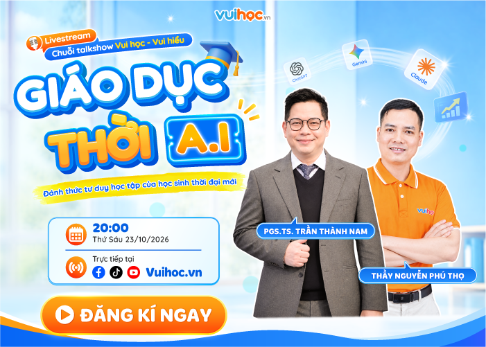 VUIHOC TỔ CHỨC TALKSHOW “GIÁO DỤC THỜI AI” MIỄN PHÍ GIÚP CON PHÁT TRIỂN TƯ DUY VÀ LÀM CHỦ CÔNG NGHỆ
