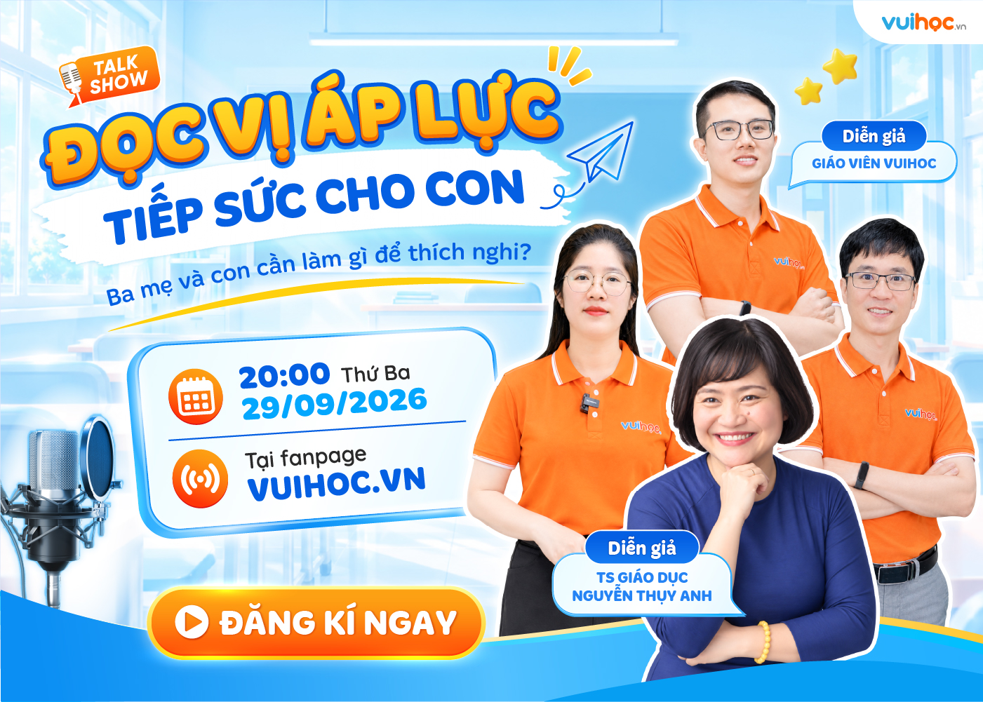 TALKSHOW ĐẶC BIỆT: ĐỌC VỊ ÁP LỰC - TIẾP SỨC CHO CON